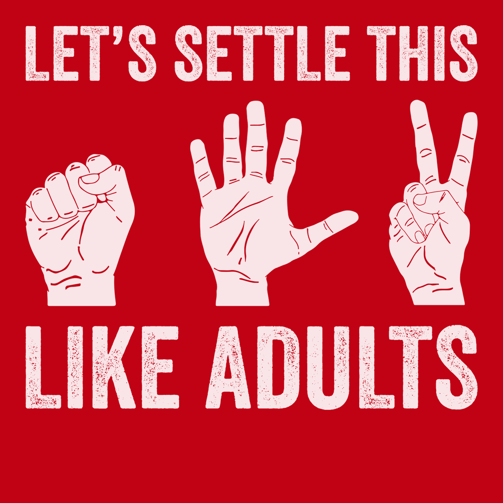 Let's Settle This Like Adults T-Shirt RED