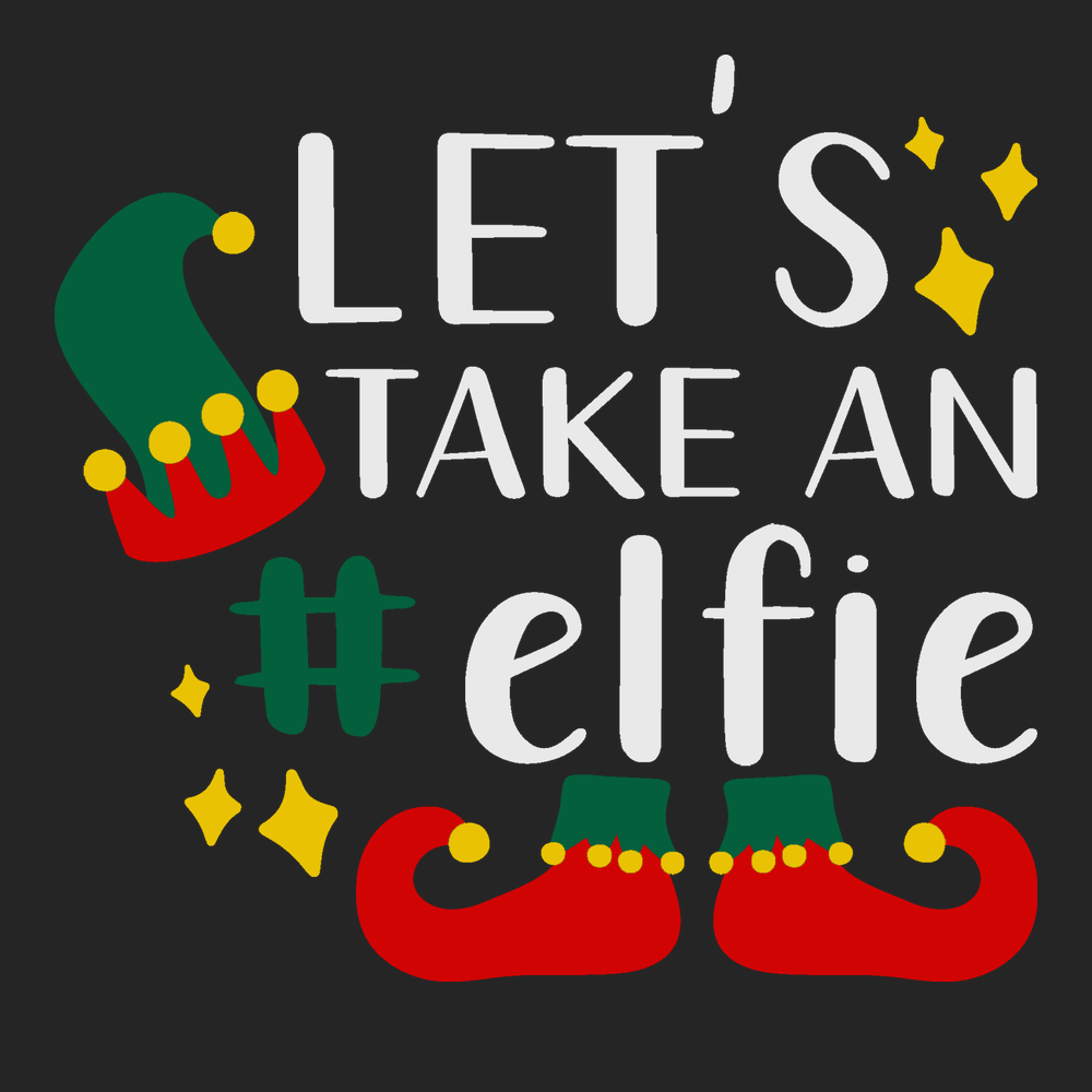 Let's Take An Elfie T-Shirt BLACK