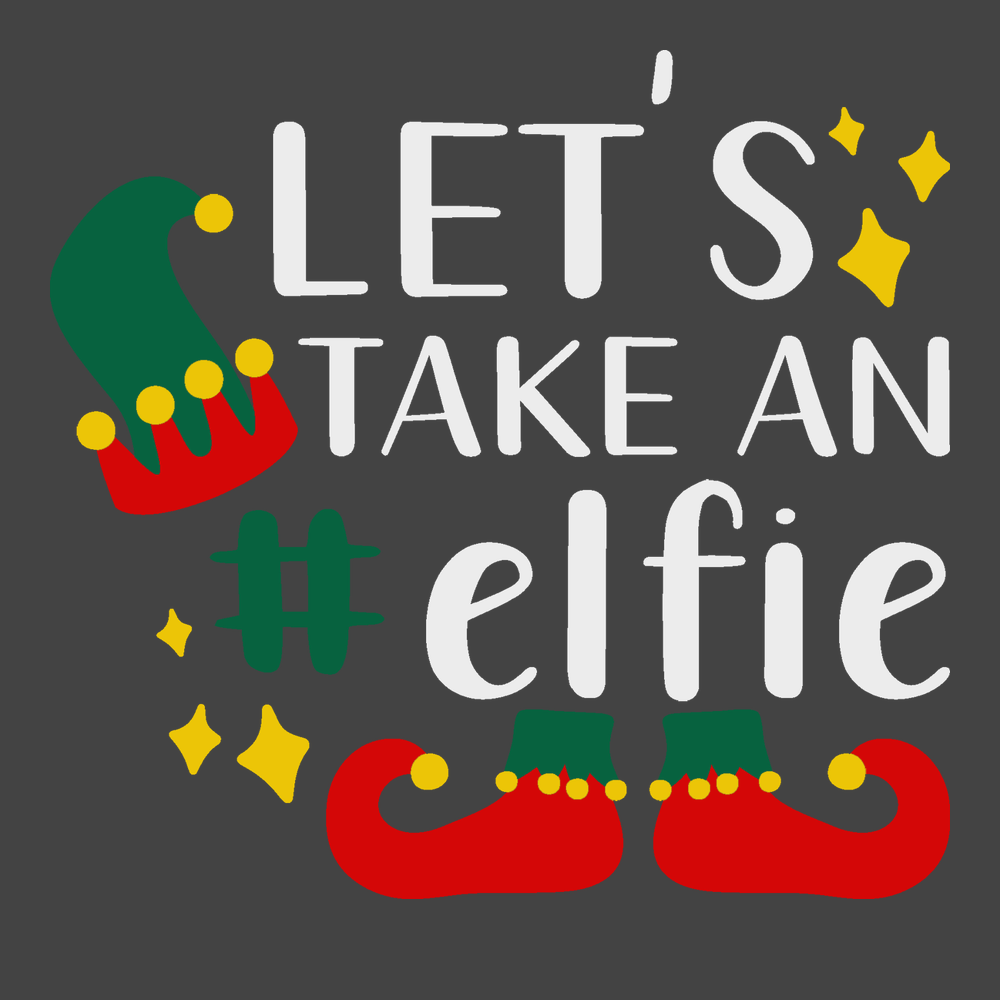 Let's Take An Elfie T-Shirt CHARCOAL