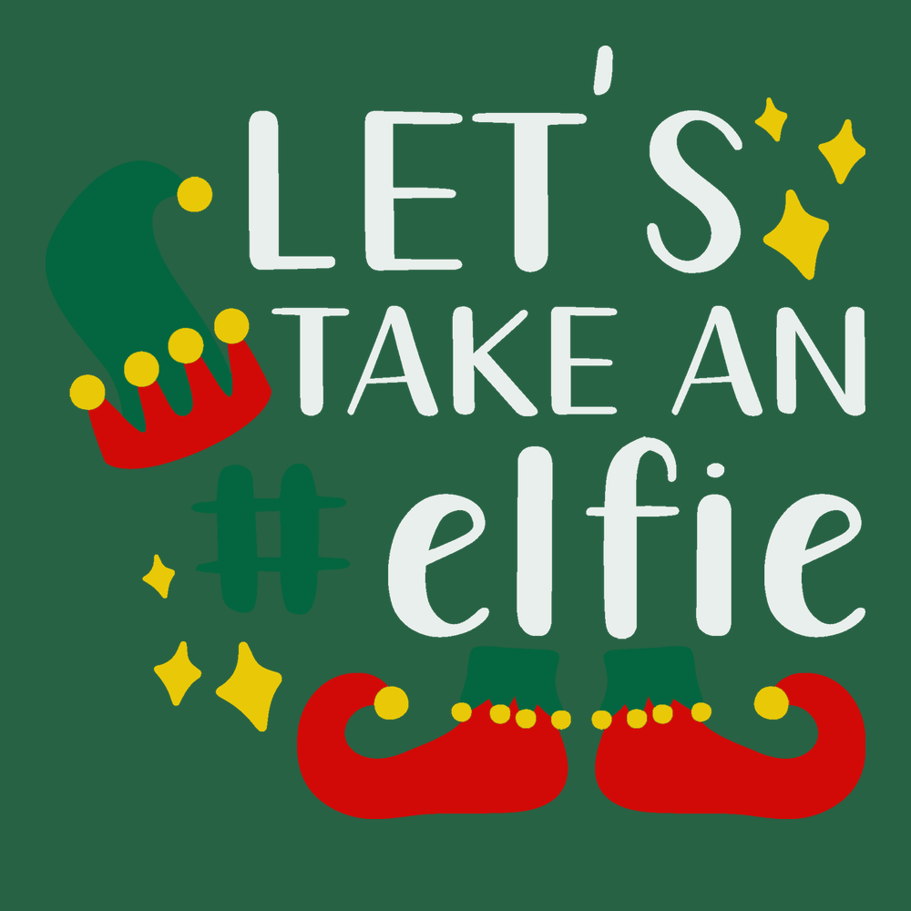 Let's Take An Elfie T-Shirt GREEN