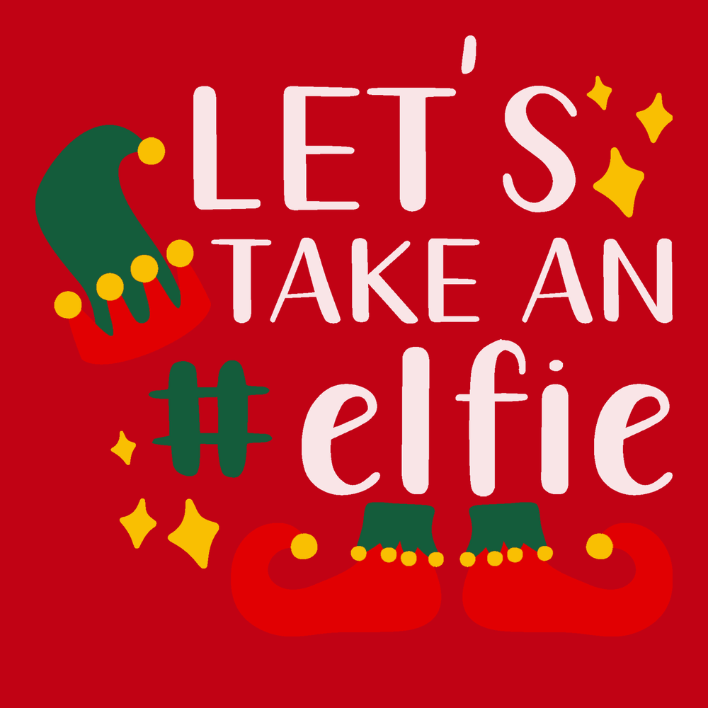 Let's Take An Elfie T-Shirt RED