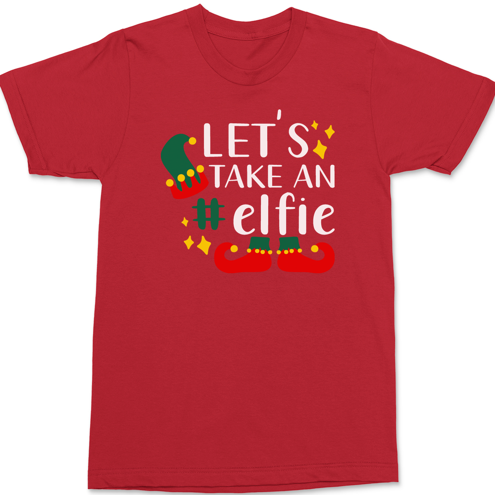 Let's Take An Elfie T-Shirt RED