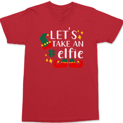 Let's Take An Elfie T-Shirt RED