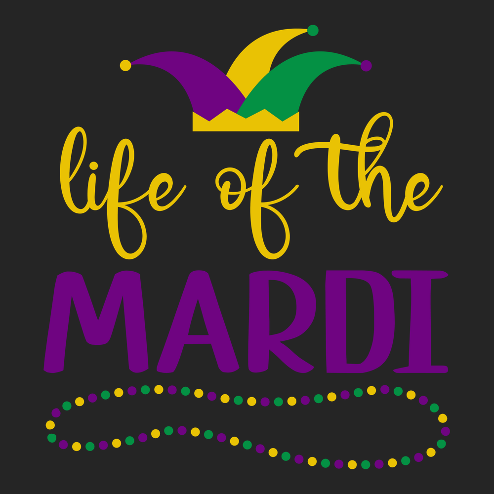 Life of the Mardi Gras T-Shirt BLACK