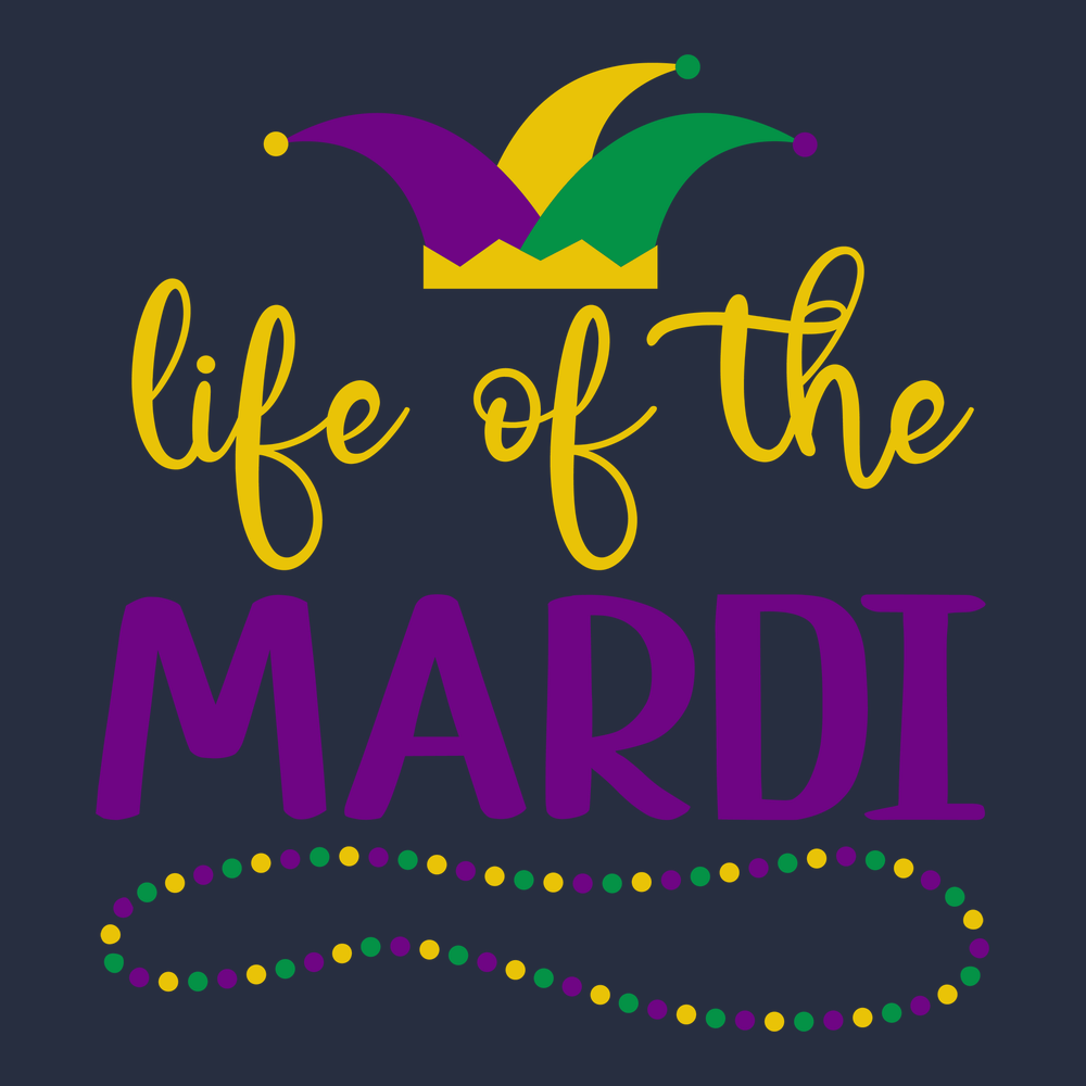 Life of the Mardi Gras T-Shirt NAVY