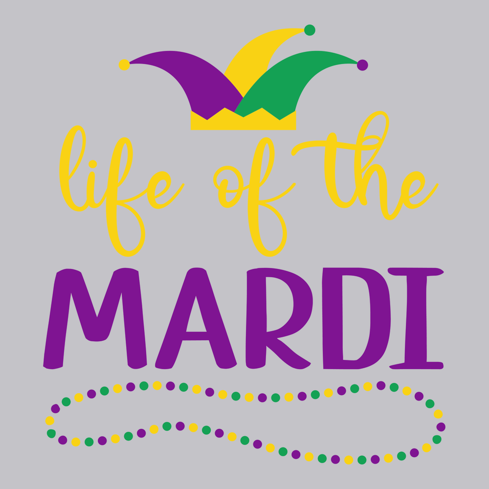 Life of the Mardi Gras T-Shirt SILVER