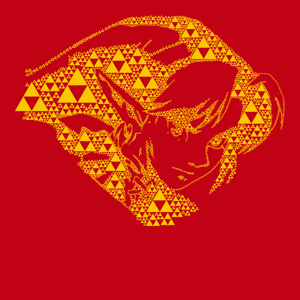 Link Fractal Mosaic T-Shirt RED