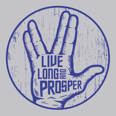 Live Long And Prosper T-Shirt SILVER