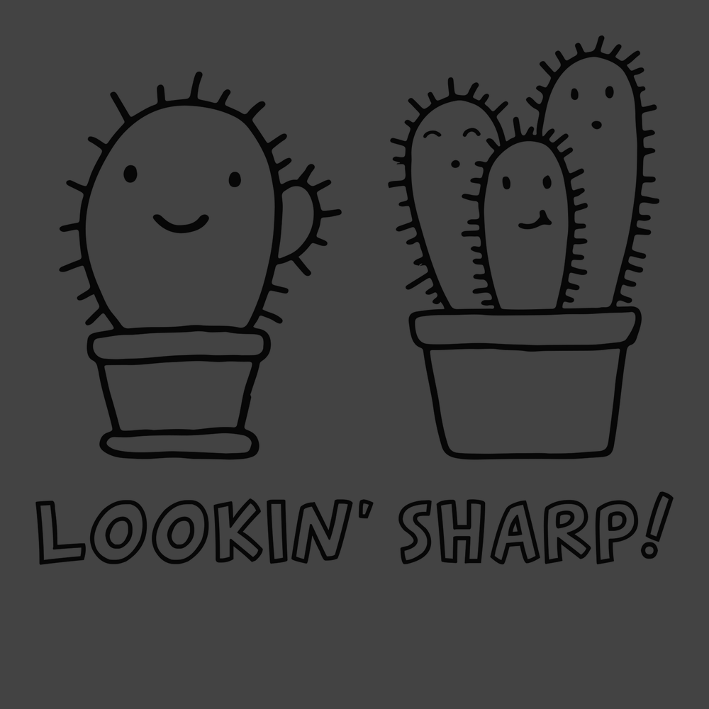 Lookin Sharp T-Shirt CHARCOAL
