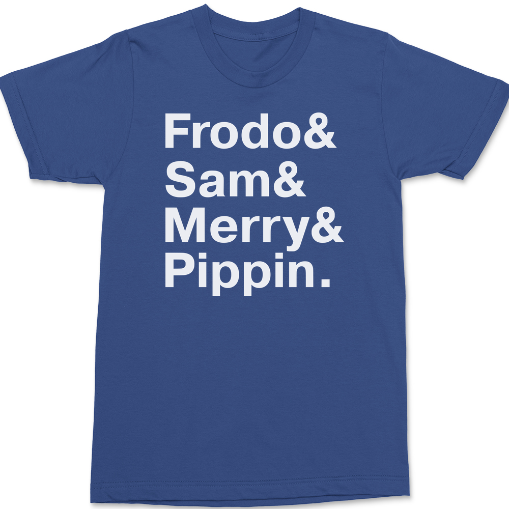 Lord of the Rings Hobbit Names T-Shirt BLUE