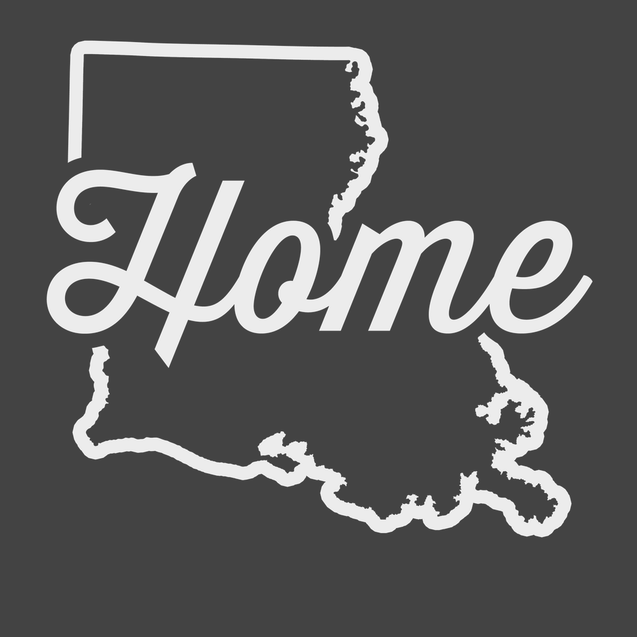 Louisiana Home T-Shirt CHARCOAL