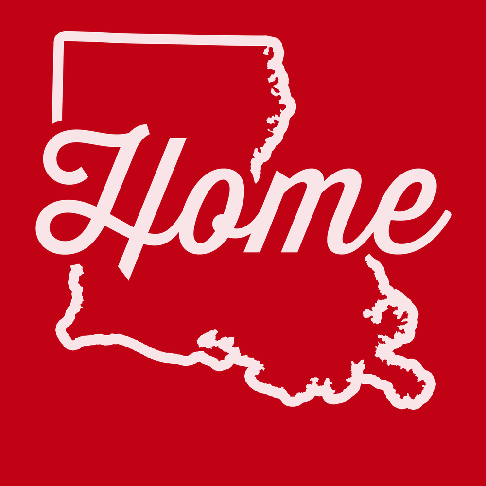 Louisiana Home T-Shirt RED