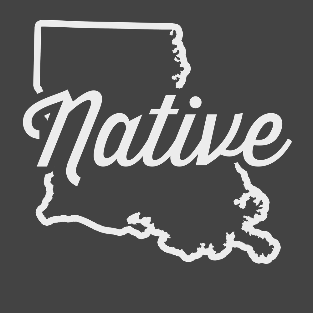 Louisiana Native T-Shirt CHARCOAL