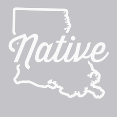 Louisiana Native T-Shirt SILVER