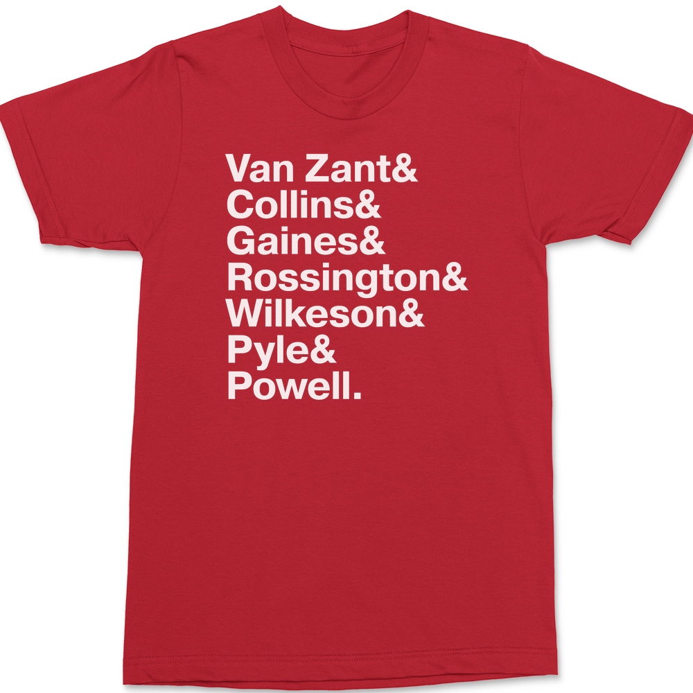 Lynyrd Skynyrd Names T-Shirt RED