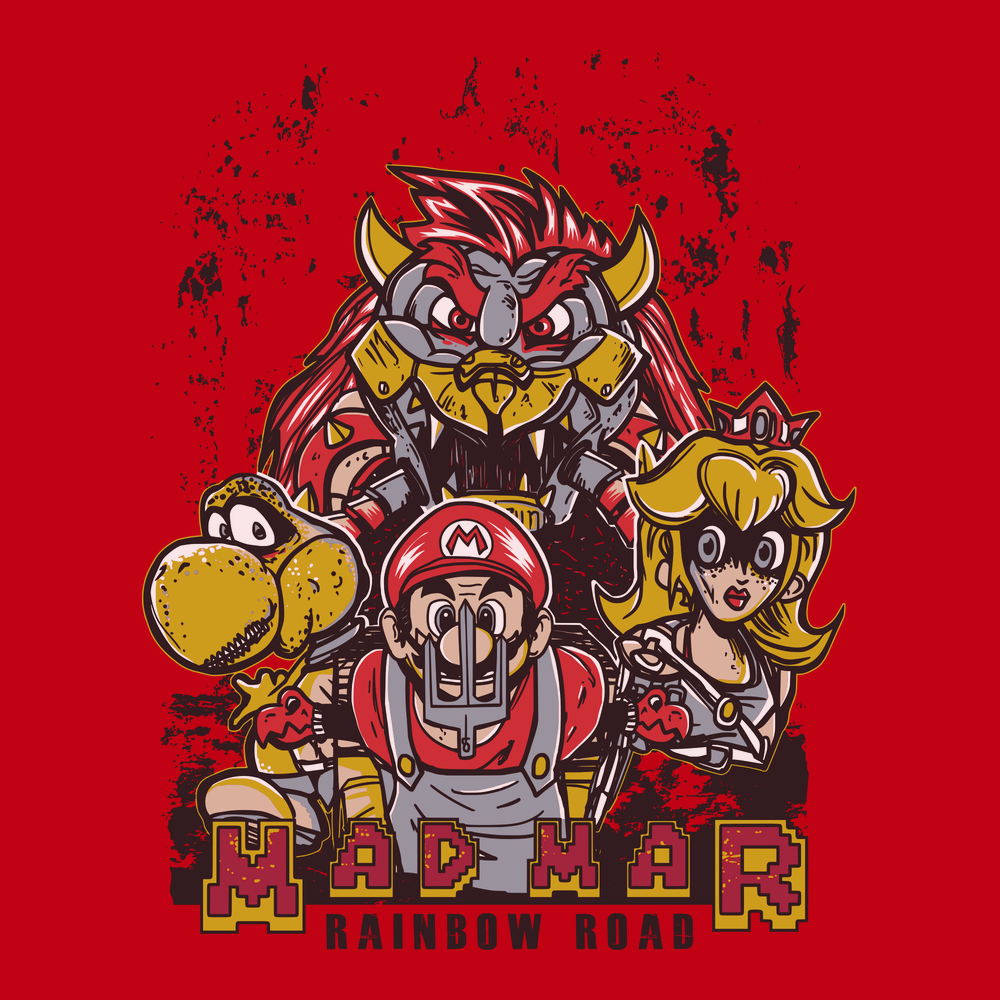 Mad Mar Rainbow Road T-Shirt RED