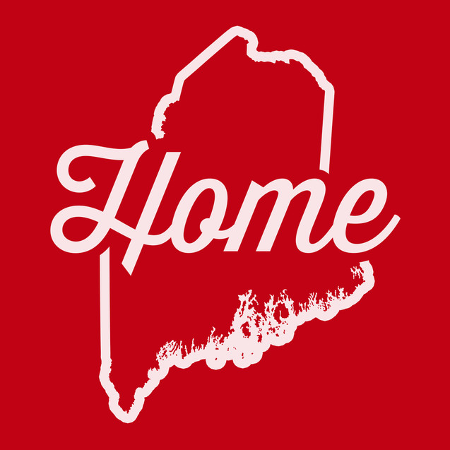 Maine Home T-Shirt RED