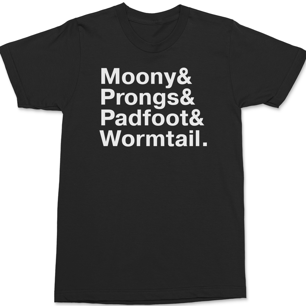 Marauders Map Names T-Shirt BLACK