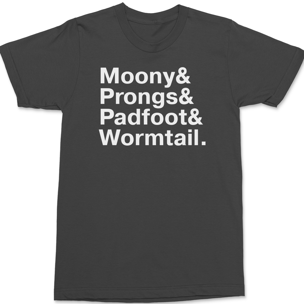 Marauders Map Names T-Shirt CHARCOAL