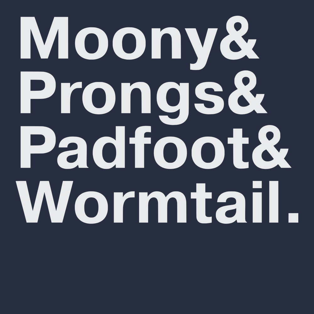 Marauders Map Names T-Shirt NAVY
