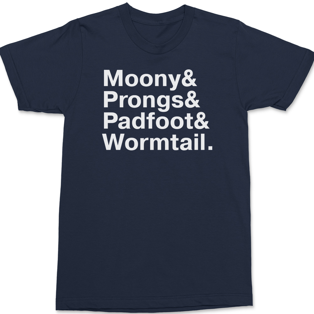 Marauders Map Names T-Shirt NAVY