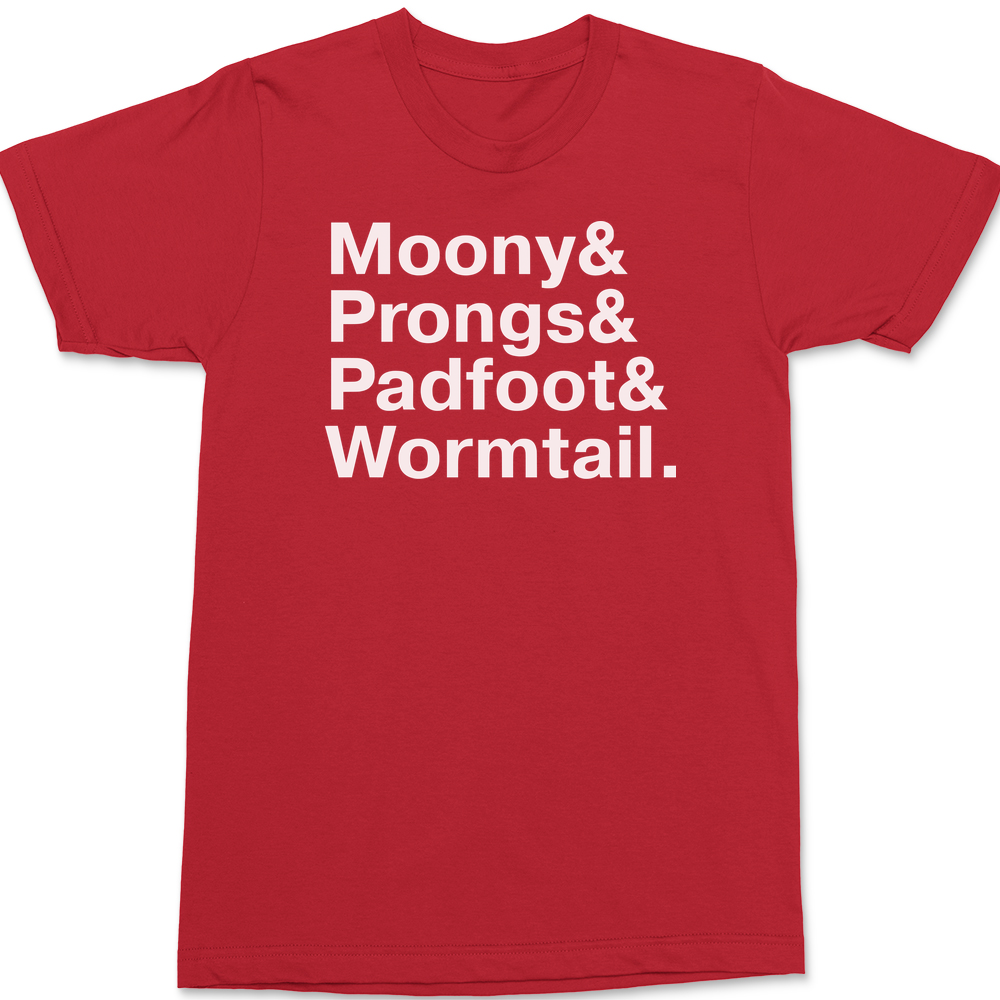 Marauders Map Names T-Shirt RED