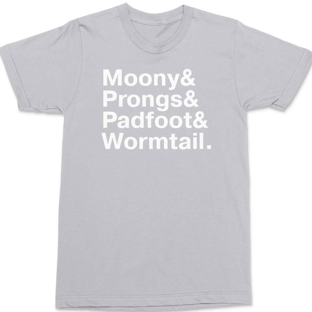Marauders Map Names T-Shirt SILVER