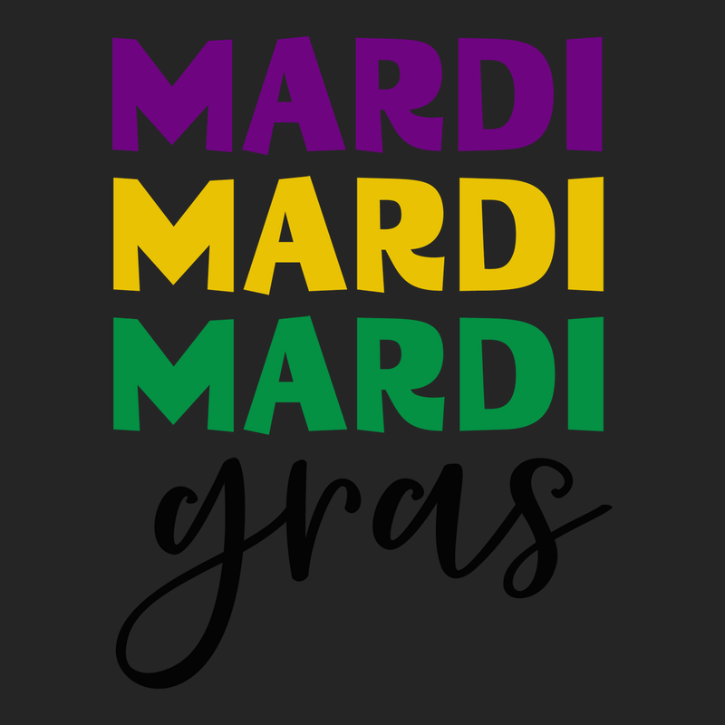 Mardi Gras Bold T-Shirt BLACK