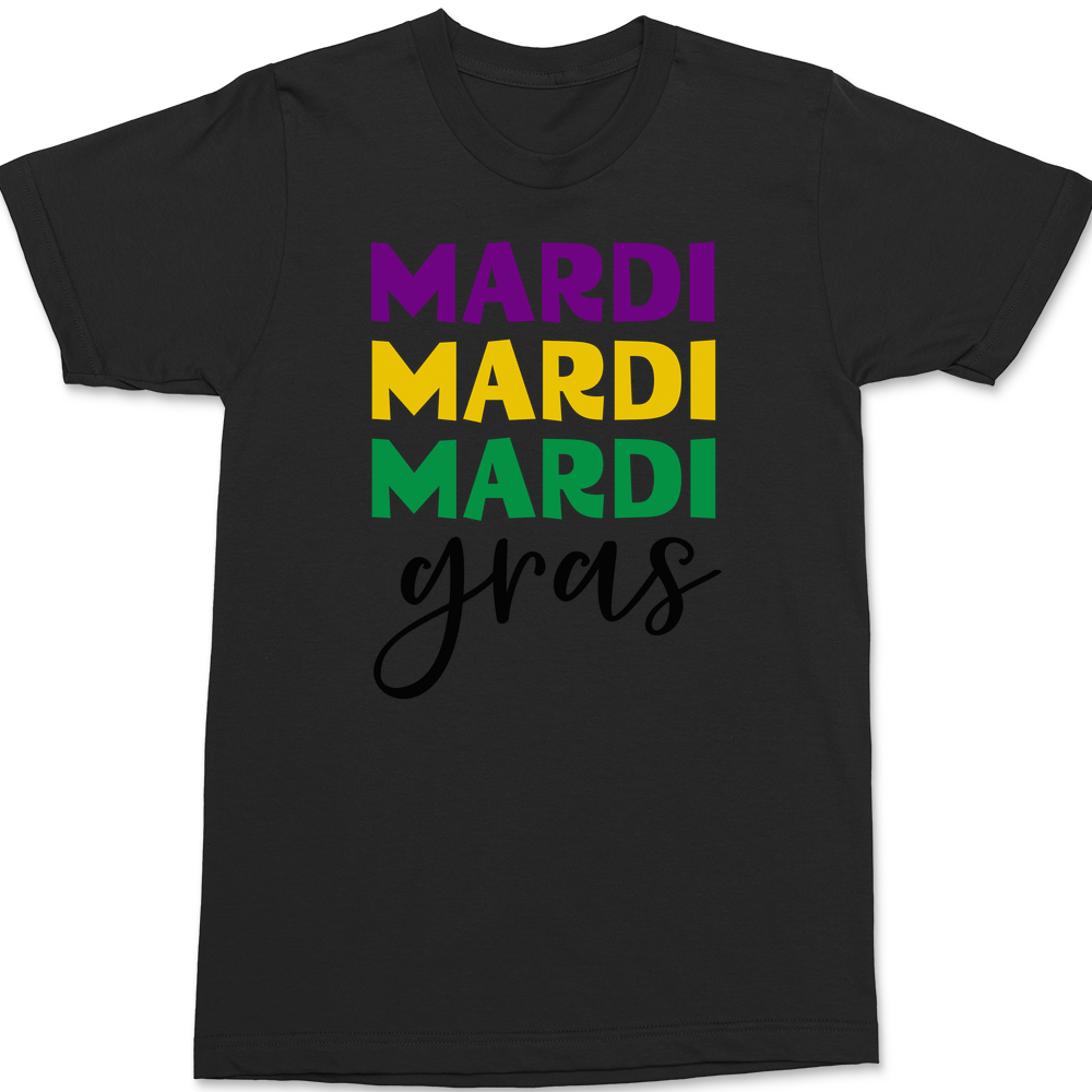 Mardi Gras Bold T-Shirt BLACK