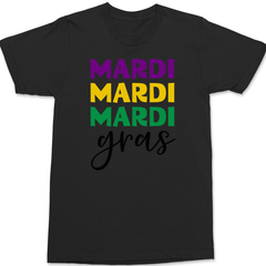 Mardi Gras Bold T-Shirt BLACK