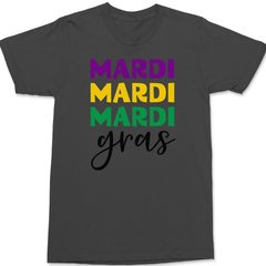 Mardi Gras Bold T-Shirt CHARCOAL