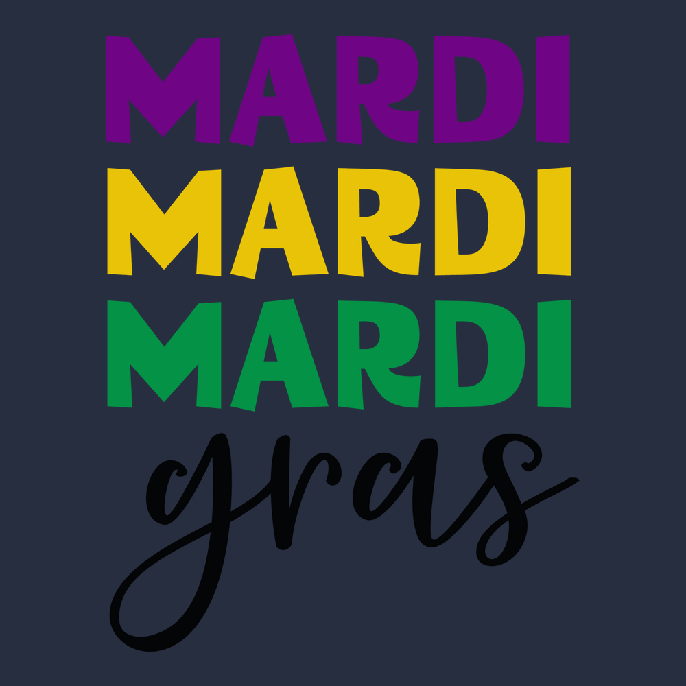 Mardi Gras Bold T-Shirt NAVY