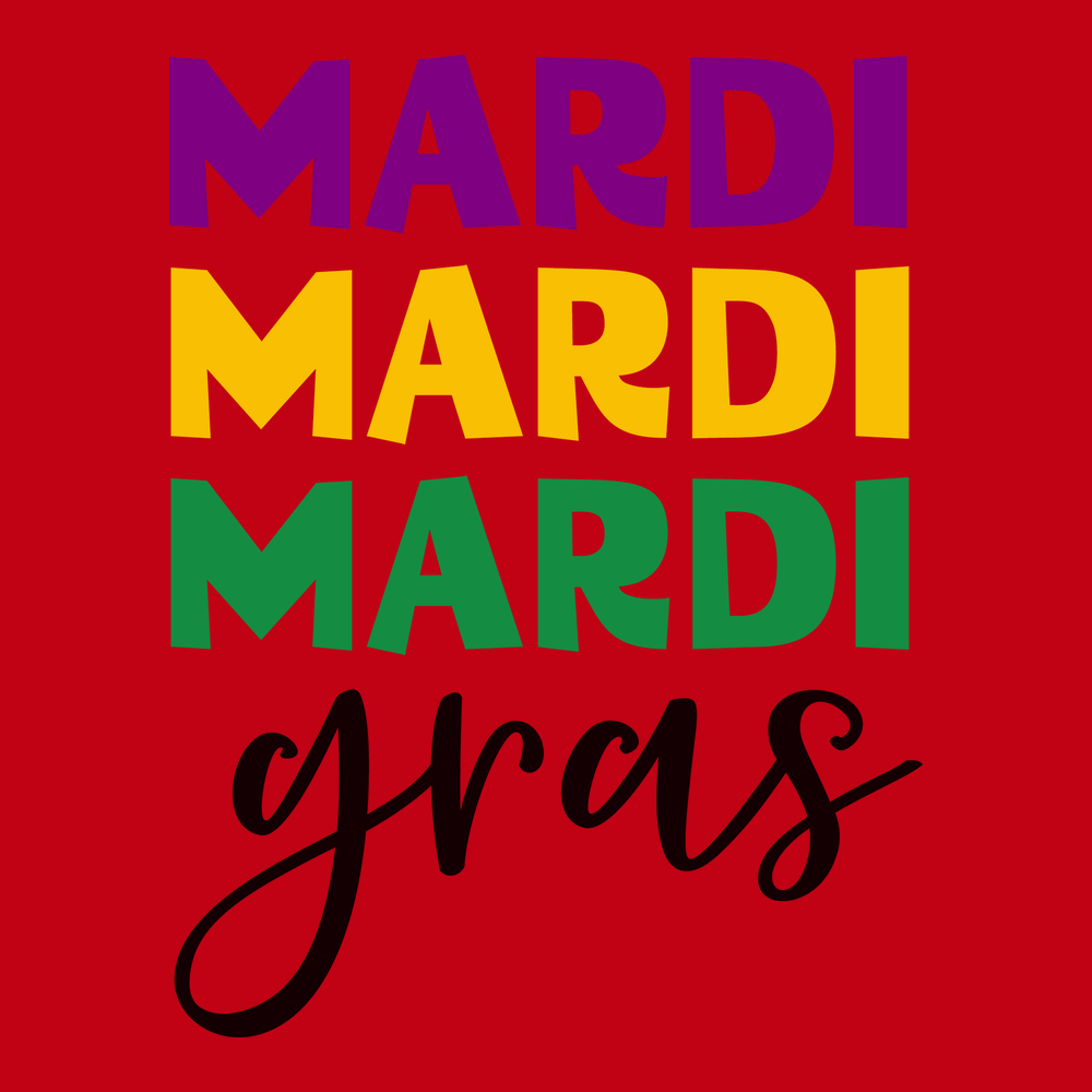 Mardi Gras Bold T-Shirt RED