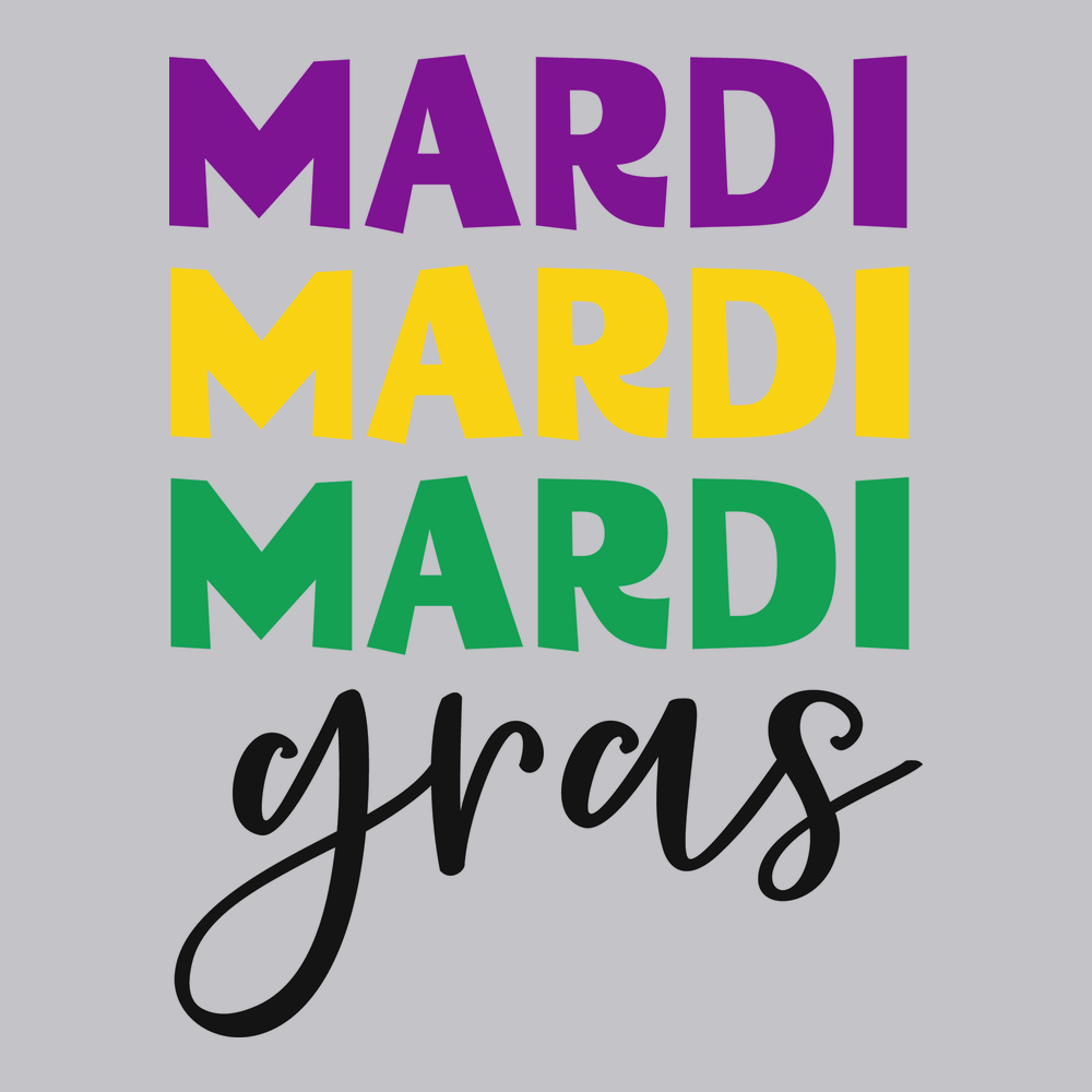 Mardi Gras Bold T-Shirt SILVER
