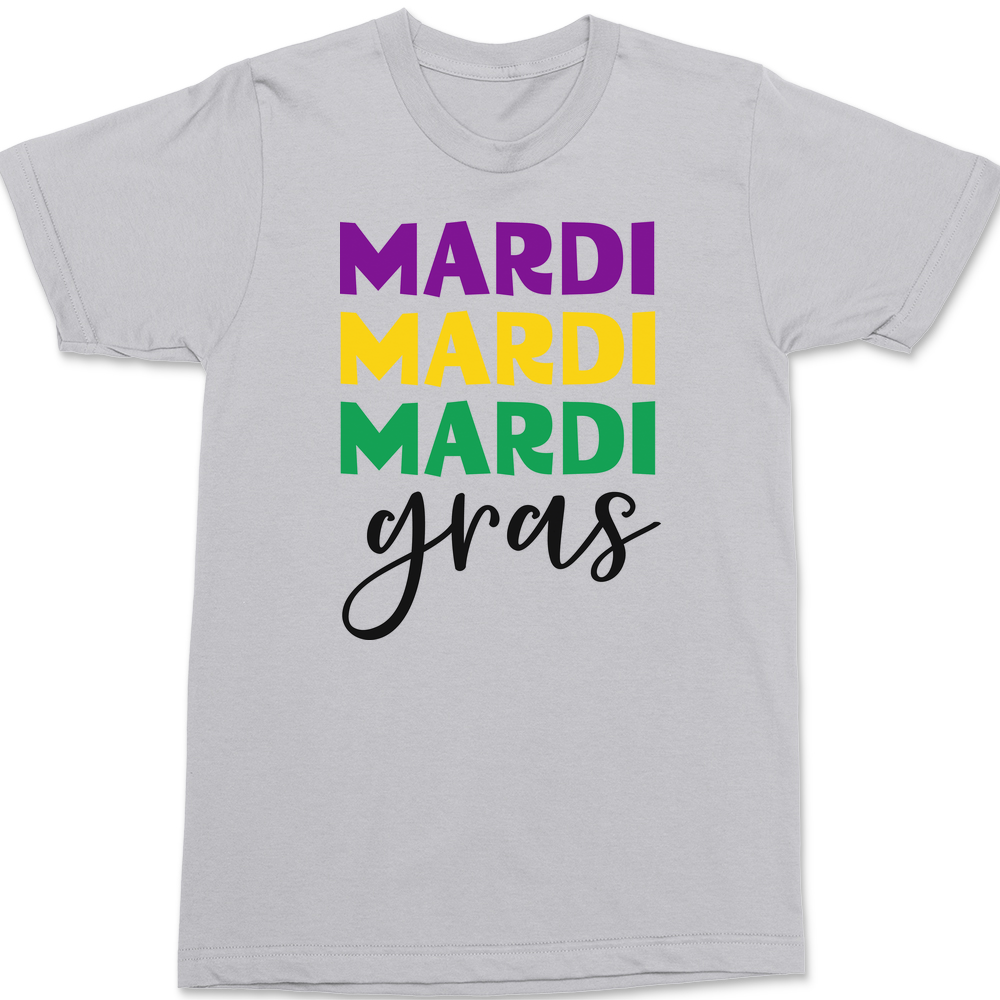 Mardi Gras Bold T-Shirt SILVER