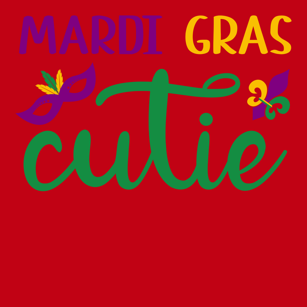 Mardi Gras Cutie T-Shirt RED