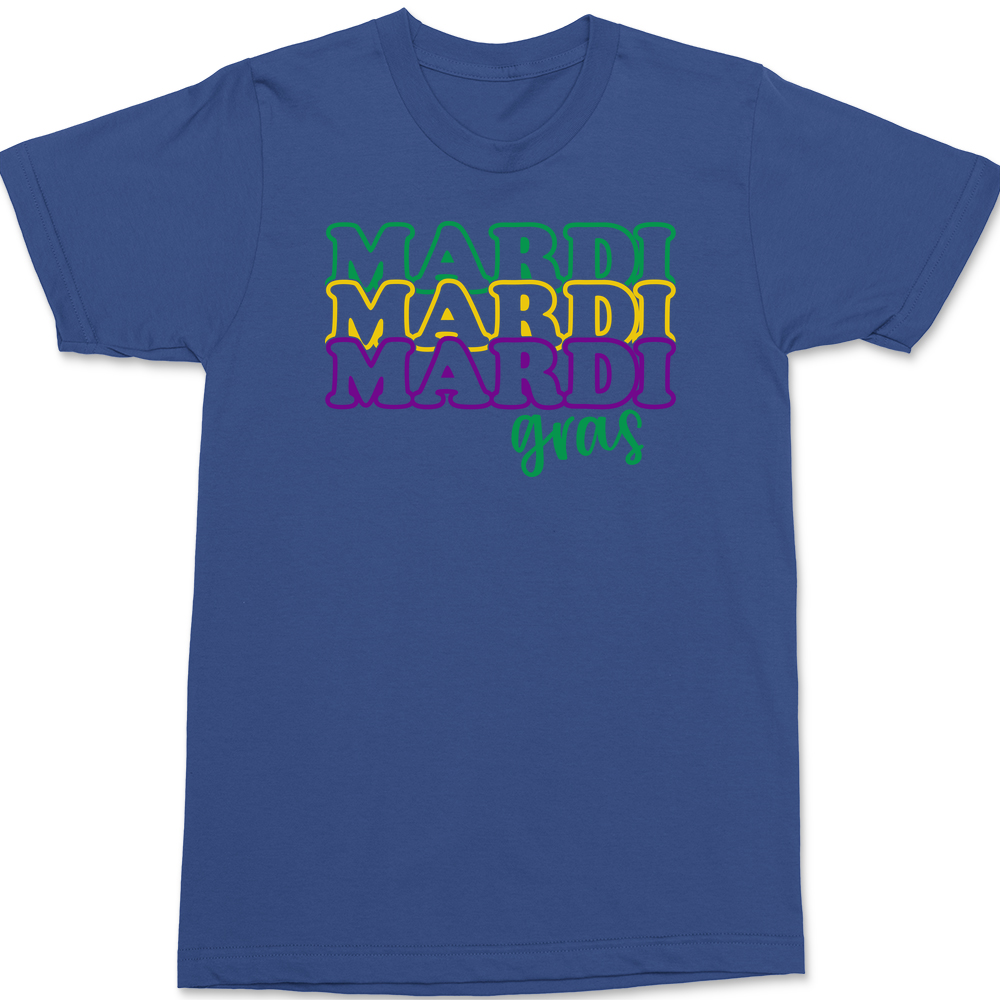 Mardi Gras Outline T-Shirt BLUE