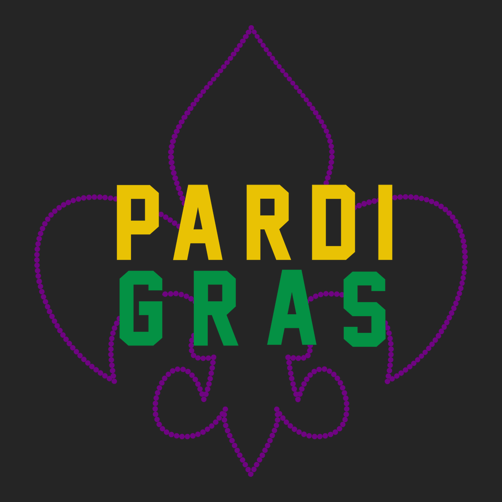 Mardi Gras Pardi Gras T-Shirt BLACK