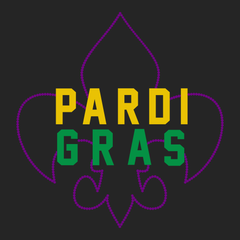 Mardi Gras Pardi Gras T-Shirt BLACK