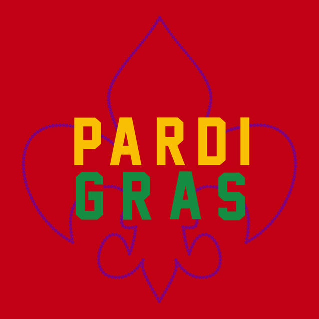 Mardi Gras Pardi Gras T-Shirt RED