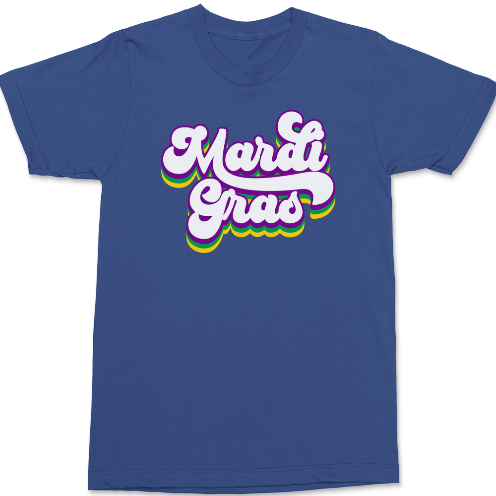 Mardi Gras Retro T-Shirt BLUE