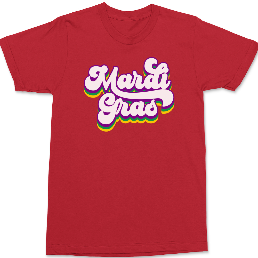 Mardi Gras Retro T-Shirt RED