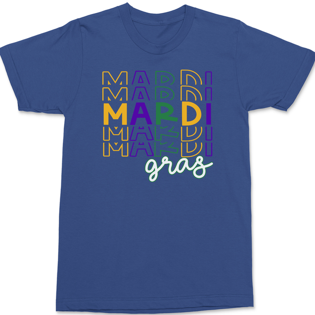 Mardi Gras Stack T-Shirt BLUE