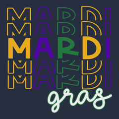 Mardi Gras Stack T-Shirt NAVY