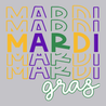 Mardi Gras Stack T-Shirt SILVER