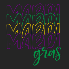 Mardi Mardi Mardi Mardi Gras T-Shirt BLACK