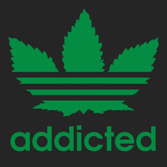 Marijuana Addicted T-Shirt BLACK