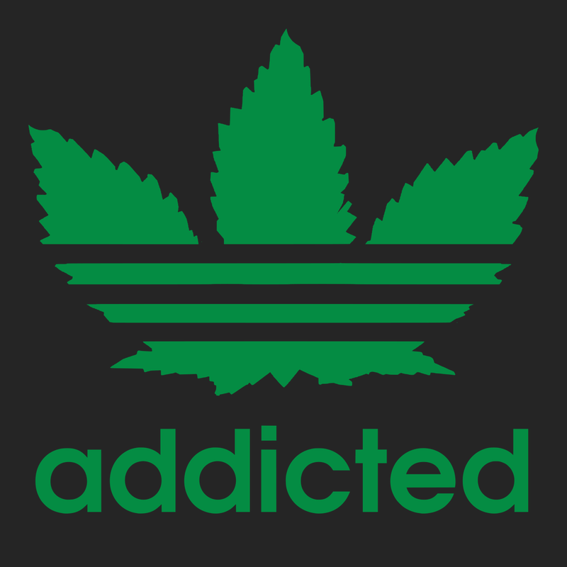 Marijuana Addicted T-Shirt BLACK