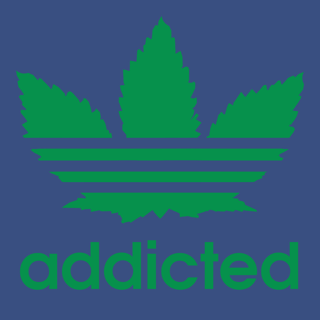 Marijuana Addicted T-Shirt BLUE