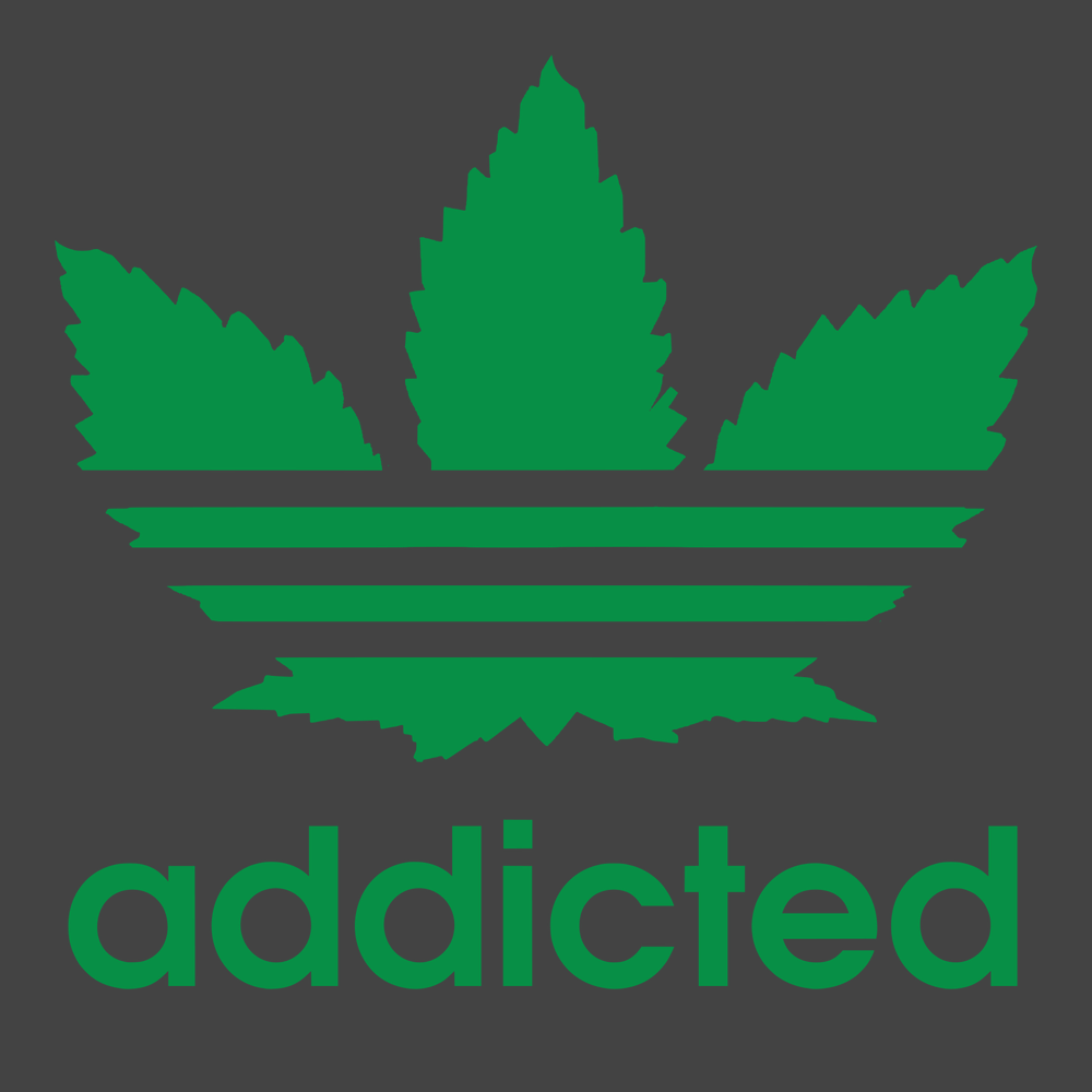 Marijuana Addicted T-Shirt CHARCOAL
